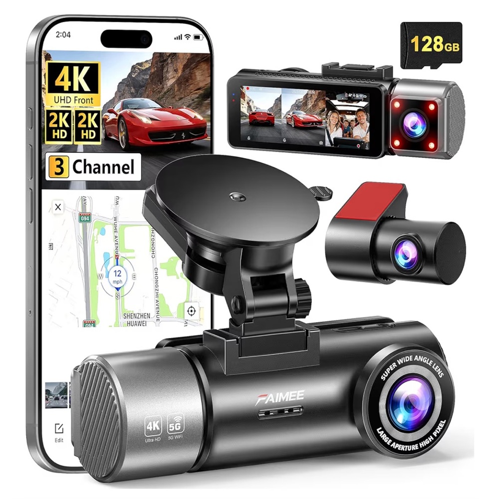 Brand new Faimee 4K UHD Dash Cam with 3-Channel Recording